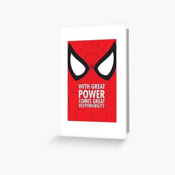 Item preview, With Great Power Comes Great Responsibility Spideman Face designed and sold by RolandKenneth.