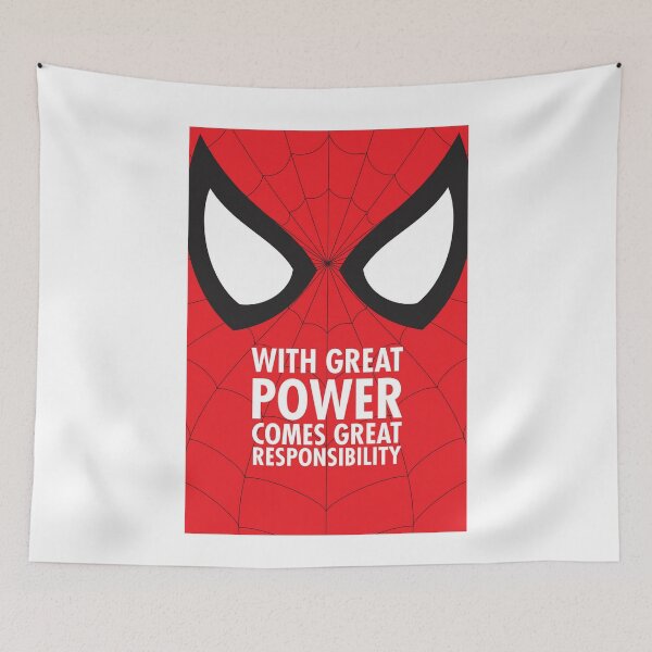Item preview, With Great Power Comes Great Responsibility Spideman Face designed and sold by RolandKenneth.