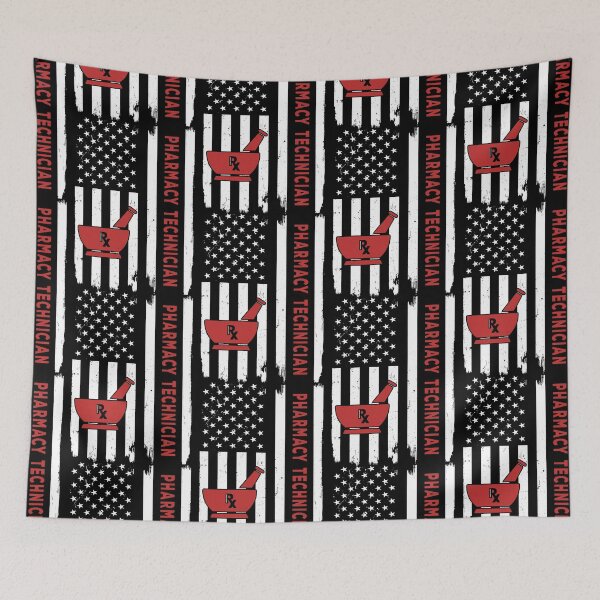 Item preview, Pharmacy technician USA Flag Red designed and sold by SweetPea49.