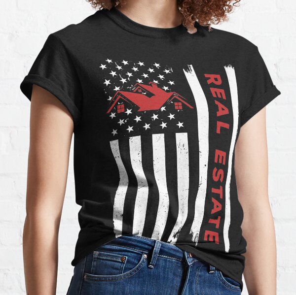 Real Estate USA Flag Red Classic T-Shirt