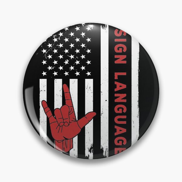 Item preview, Sign Language USA Flag Red designed and sold by SweetPea49.