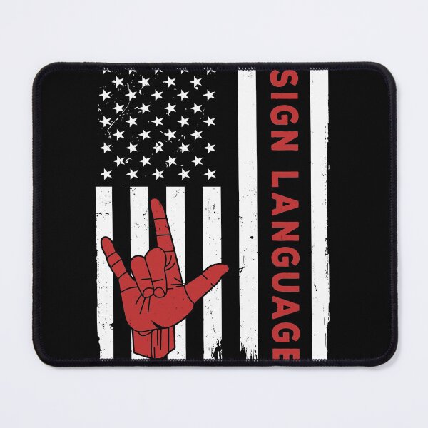 Item preview, Sign Language USA Flag Red designed and sold by SweetPea49.