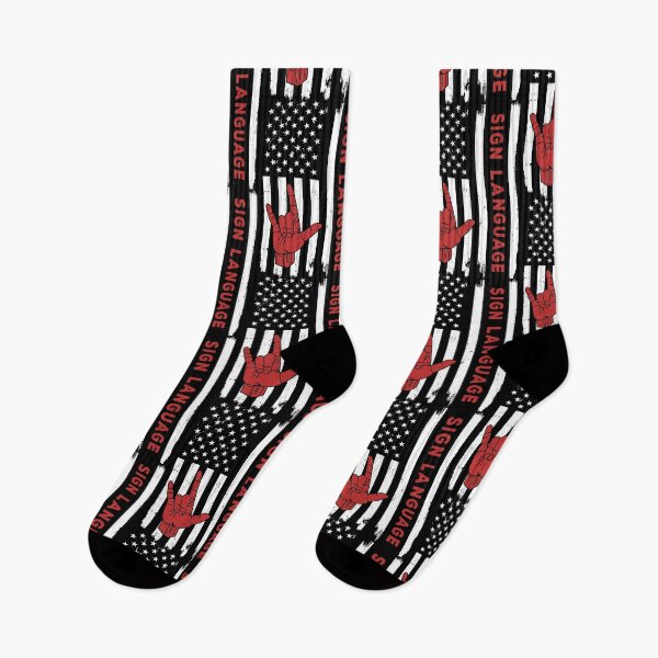 Item preview, Sign Language USA Flag Red designed and sold by SweetPea49.