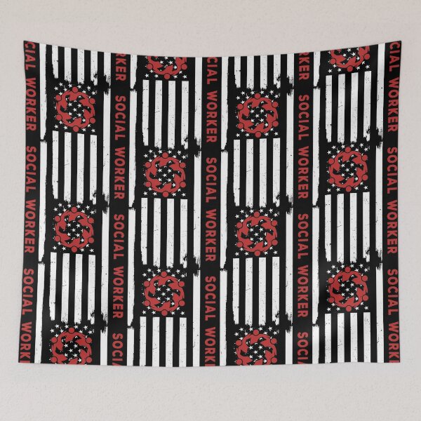 Item preview, Social Worker USA Flag Red designed and sold by SweetPea49.