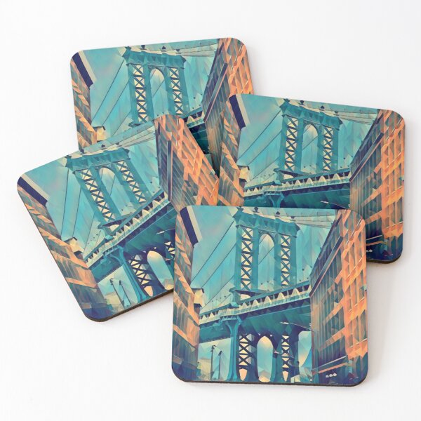 Item preview, Oil paint Manhattan Bridge DUMBO Brooklyn NYC New York City Classic designed and sold by CuddleStore.