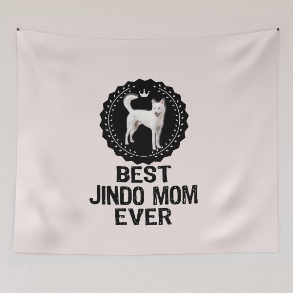 Item preview, Best Jindo Mom Ever gift for Korean Jindo Dog designed and sold by JooArtPrints  ★★★★★.
