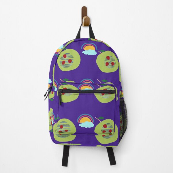 Item preview, happy day/ Green apple and rainbow surface design designed and sold by BronikowskiART.