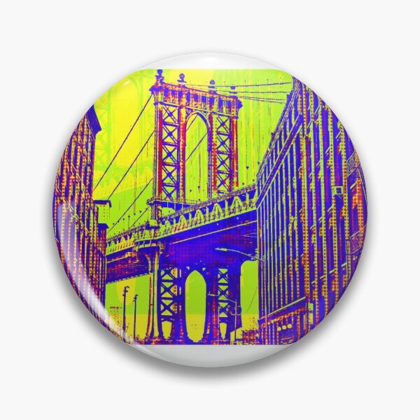Item preview, Pop Art Manhattan Bridge DUMBO Brooklyn NYC New York City Classic designed and sold by CuddleStore.