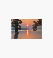 Sunset over Lake Gaston Art Board