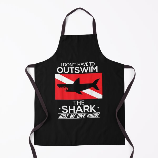 Item preview, Out Swim My Dive Buddy Funny Shark Scuba Diving Diver designed and sold by AdrienDierckx.