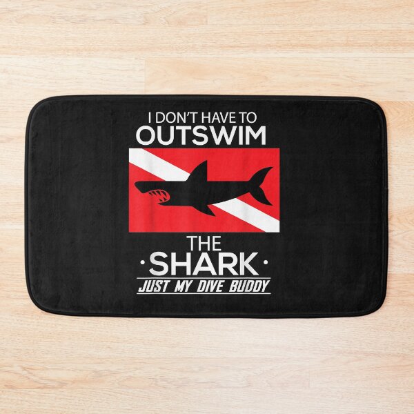 Item preview, Out Swim My Dive Buddy Funny Shark Scuba Diving Diver designed and sold by AdrienDierckx.