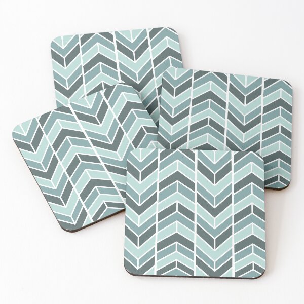 Item preview, Sea Shades Herringbone Pattern designed and sold by PeachyLitchi.