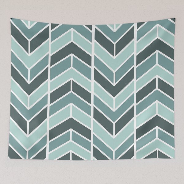 Item preview, Sea Shades Herringbone Pattern designed and sold by PeachyLitchi.