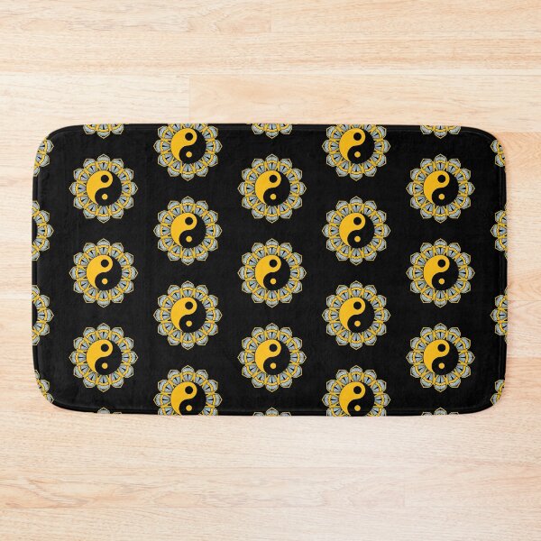 Item preview,  BLACK GOLD CHINESE YIN YANG PSYCHEDELIC MANDALA designed and sold by samArtline.