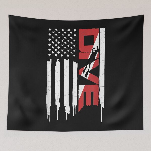 Item preview, Scuba Diving American Flag Vintage USA Diver designed and sold by AdrienDierckx.