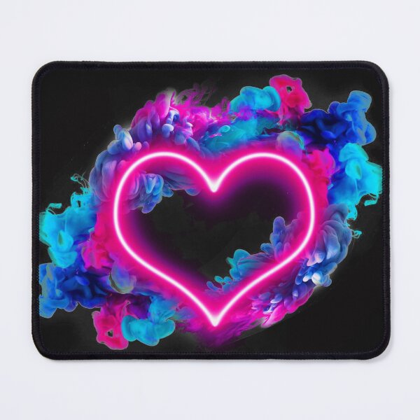 Item preview, The neon heart in the colored clouds. designed and sold by Karine Dupras.