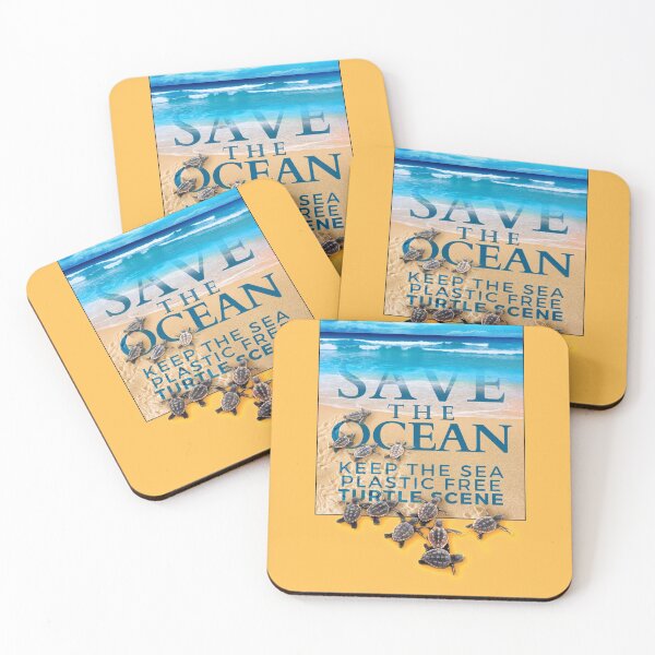 Item preview, Save the Ocean Keep the Sea Plastic Free Turtle Scene designed and sold by LeoGallery.