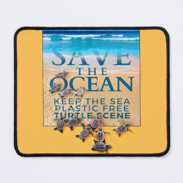 Item preview, Save the Ocean Keep the Sea Plastic Free Turtle Scene designed and sold by LeoGallery.
