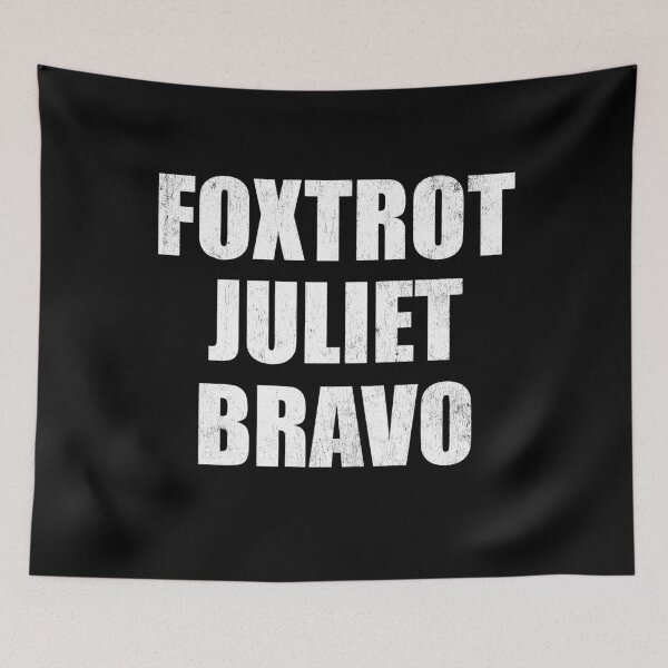 Item preview, Distressed Foxtrot Juliet Bravo Text designed and sold by RoguePixel.