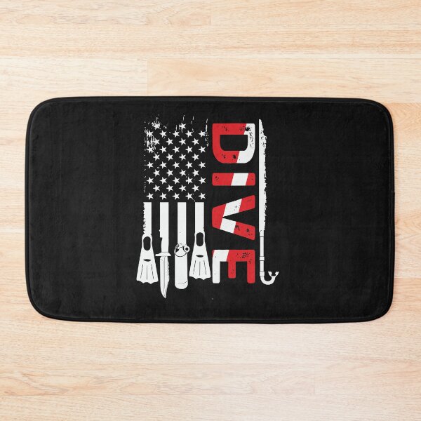 Item preview, Vintage Scuba Diving Gear American Scuba Diver Down Flag designed and sold by AdrienDierckx.