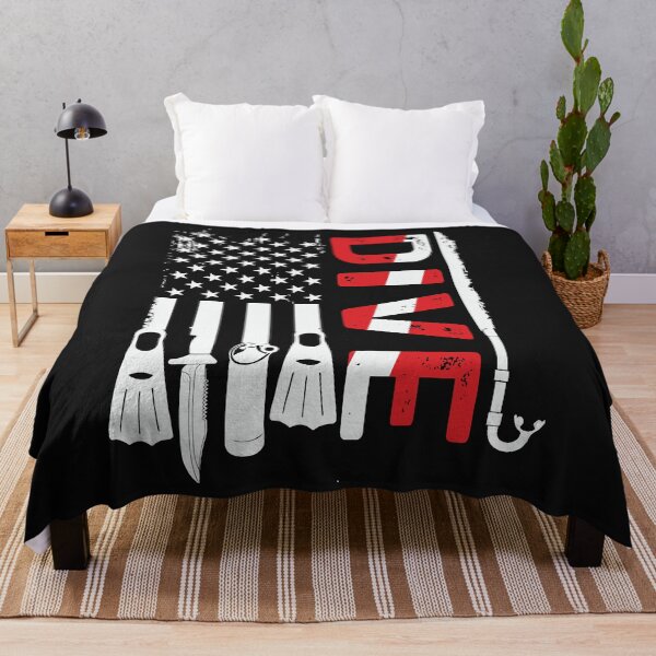 Item preview, Vintage Scuba Diving Gear American Scuba Diver Down Flag designed and sold by AdrienDierckx.