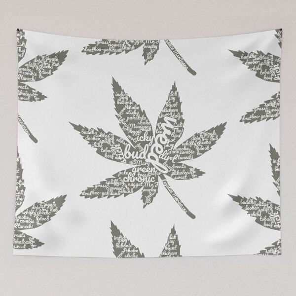 Item preview, Marijuana Leaf with Many Names designed and sold by MarijuanaTshirt.