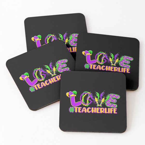 Item preview, LOVE Teacher Life Crawfish Beads Funny Mardi Gras Costume designed and sold by ShannonMullins.
