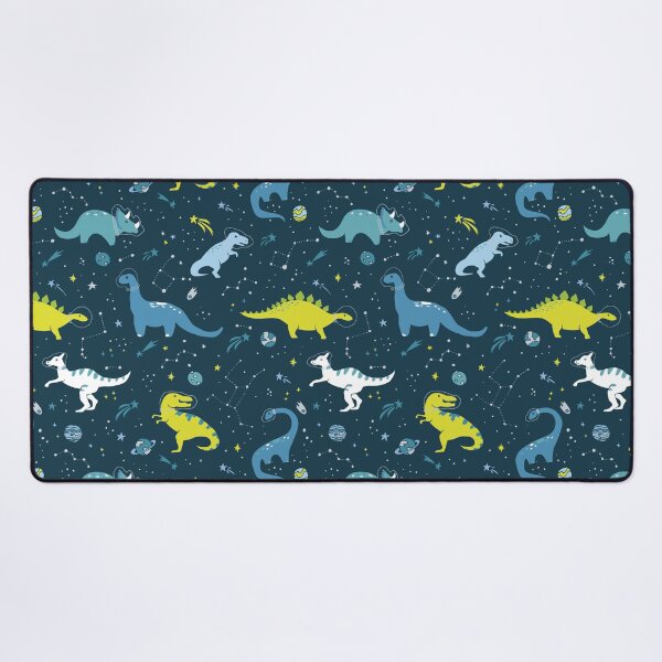 Item preview, Space Dinosaurs in Bright Green and Blue designed and sold by latheandquill.