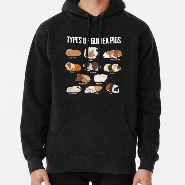 Guinea Pig Girl design Types of Guinea Pigs Guinea Gift T-Shirt Pullover Hoodie