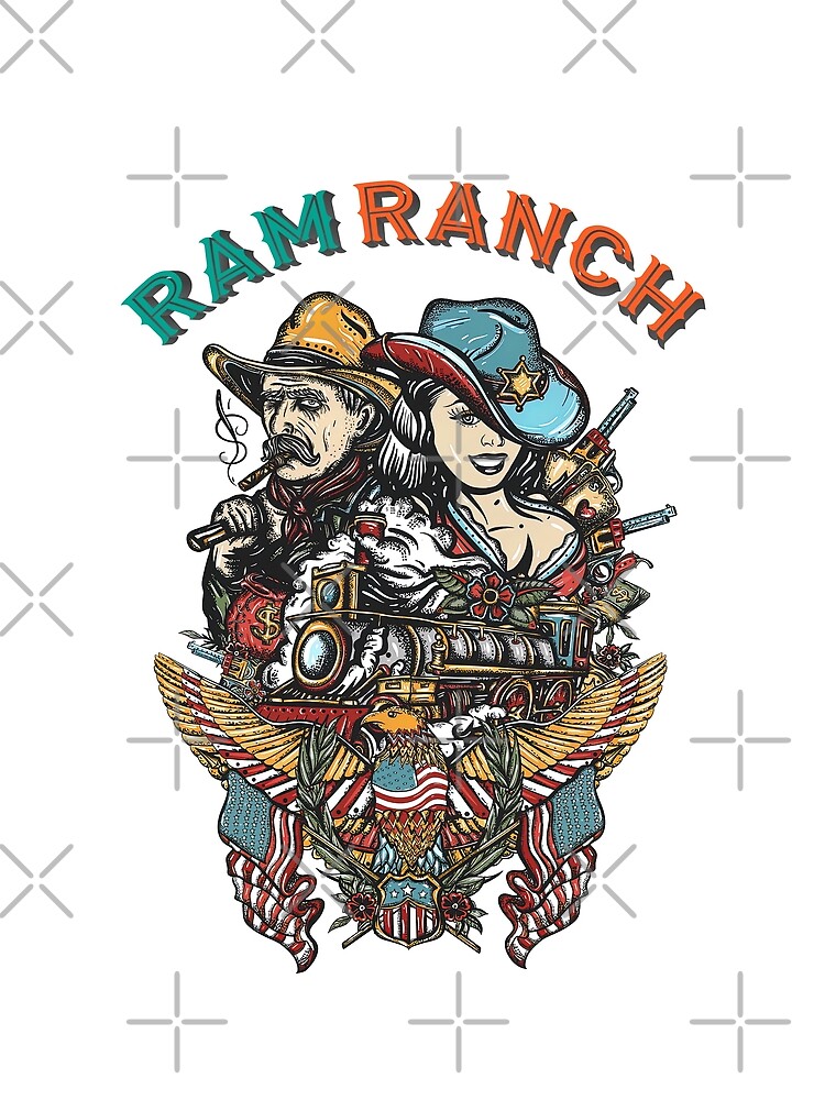 Thumbnail 3 of 3, Scarf, Ram Ranch Really Rocks, Ram Ranch, Ram Ranch Lyrics designed and sold by graphic-genie.