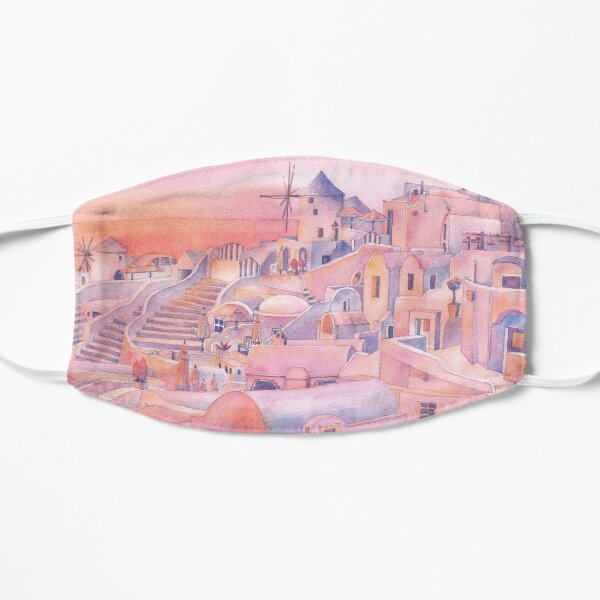 Pink Santorini Flat Mask