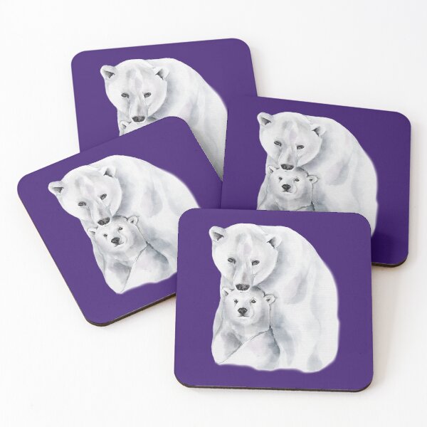 Item preview, Polar Bear Mommy & Cub-gift for animal lovers designed and sold by BRtisticDesigns.