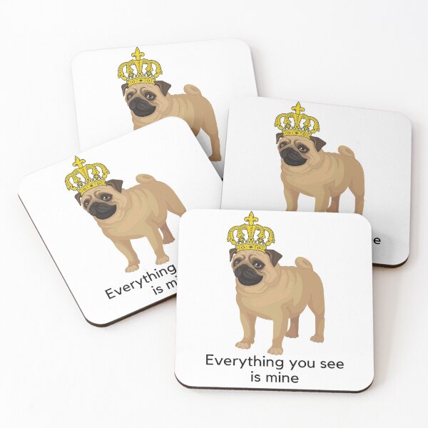 Item preview, Pug with a crown designed and sold by Print  Design.