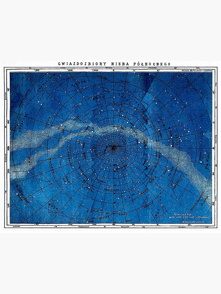 ASTRONOMY NORTHERN CONSTELLATIONS; Vintage Map Print by posterbobs