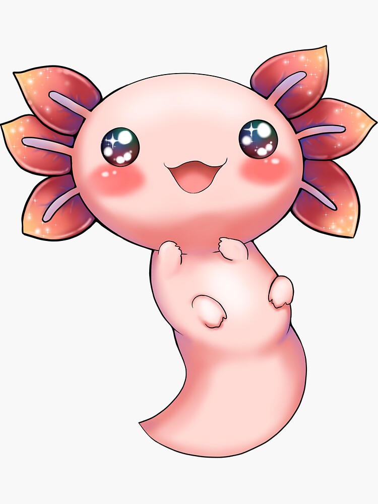 Pegatina for Sale con la obra «Ajolote Kawaii» de kingyenzala | Redbubble