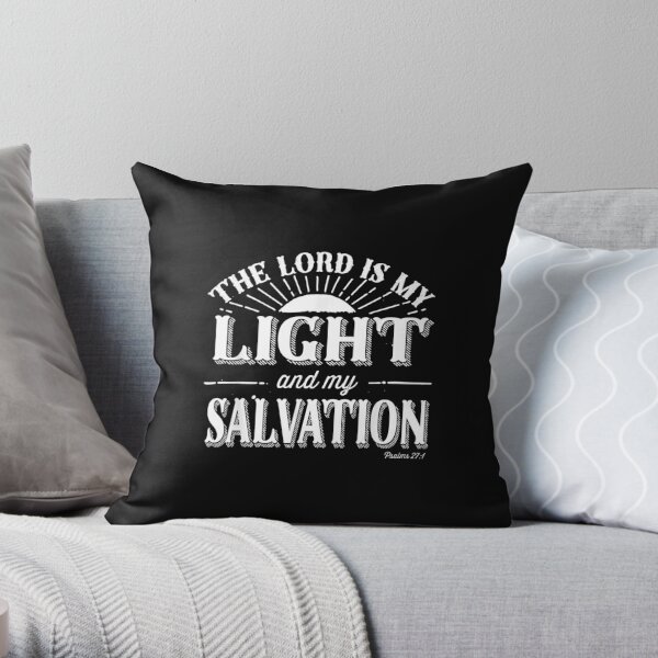 A Bible Verse 16x16 Multicolor Psalm 27 Throw Pillow MSTravel The Scripture of the Lord
