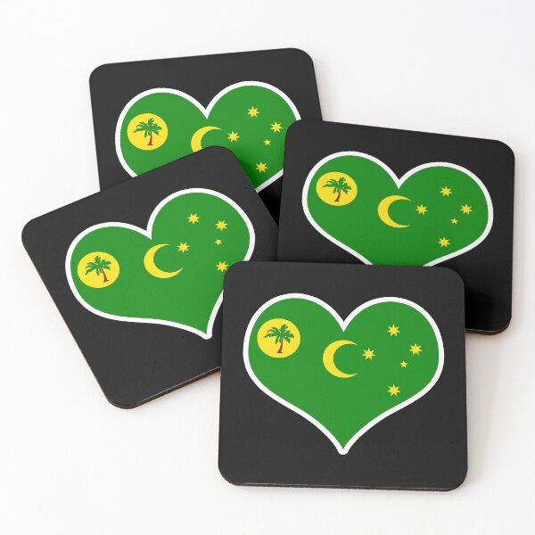 Item preview, Cocos Keeling Islands Flag Heart designed and sold by PKHalford.