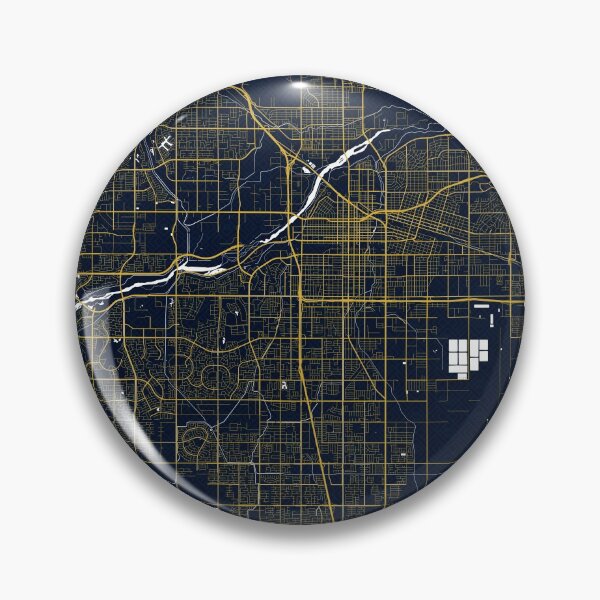 Item preview, Bakersfield City Map of California, USA - Gold Art Deco designed and sold by deMAP.