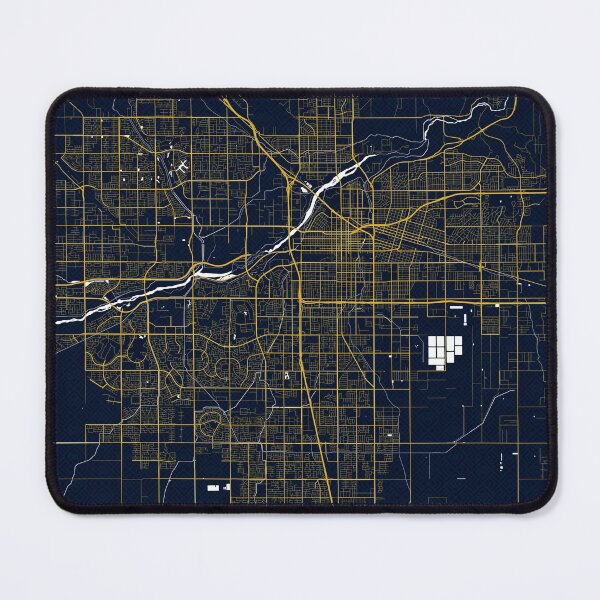 Item preview, Bakersfield City Map of California, USA - Gold Art Deco designed and sold by deMAP.