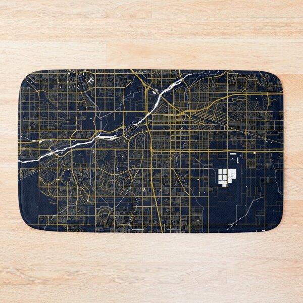 Item preview, Bakersfield City Map of California, USA - Gold Art Deco designed and sold by deMAP.