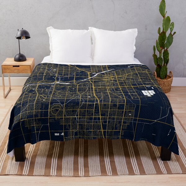 Item preview, Bakersfield City Map of California, USA - Gold Art Deco designed and sold by deMAP.
