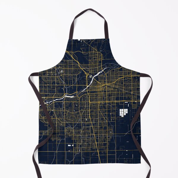 Item preview, Bakersfield City Map of California, USA - Gold Art Deco designed and sold by deMAP.