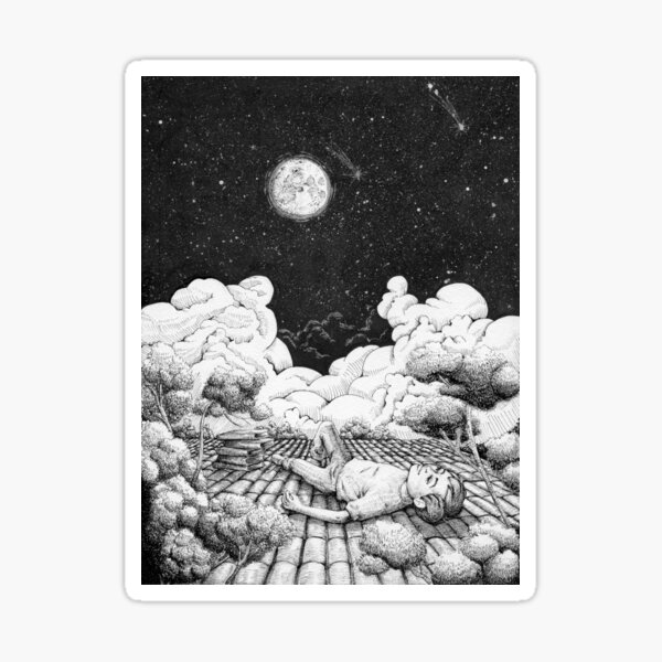 Boy and the Night Sky Sticker