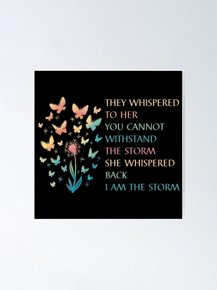 She Whispered Back I Am The Storm Sticker - Dabbing Unicorn Girl Power Decal