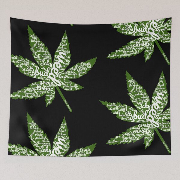 Item preview, Marijuana Leaf with Many Names designed and sold by MarijuanaTshirt.