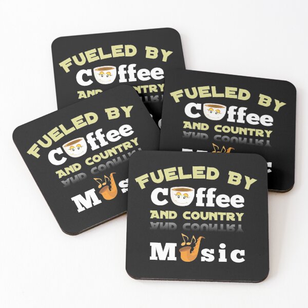 Item preview, Fueled By Coffee And Country Music - funny coffee quote designed and sold by Delandor.