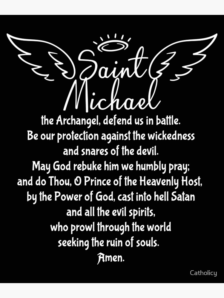 " Saint Michael Patron Saint of Police Officers Catholic" Poster for