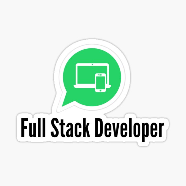 "Full Stack Developer 2.0 - Light Colour Edition" Sticker by e ...