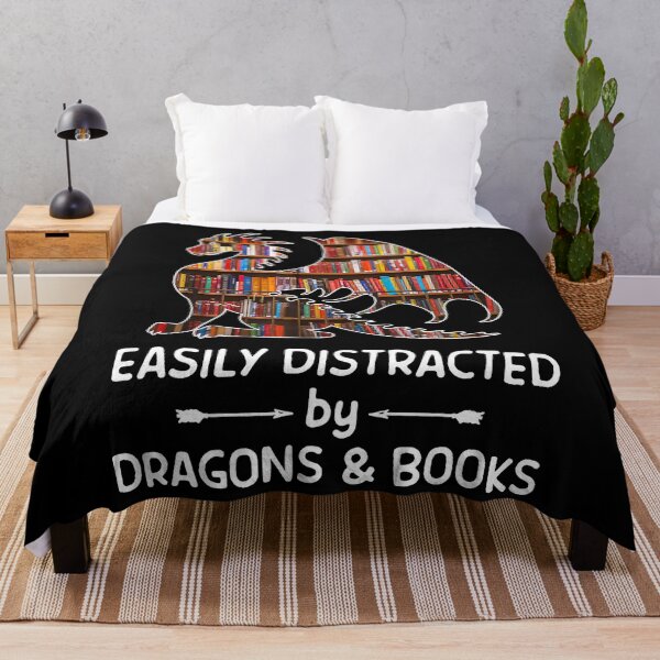 Item preview, Easily Distracted By Dragon And Books designed and sold by RobertJason.