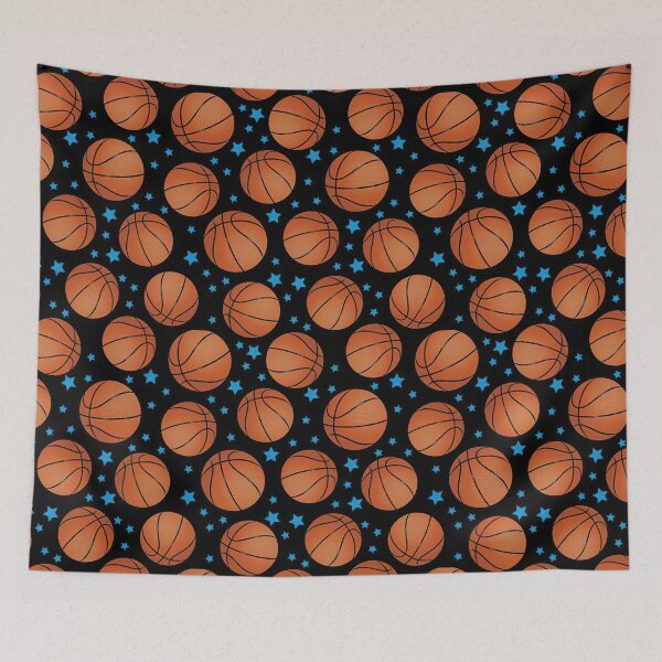 Item preview, Basketball Balls Stars On Black  designed and sold by LittleShop79.